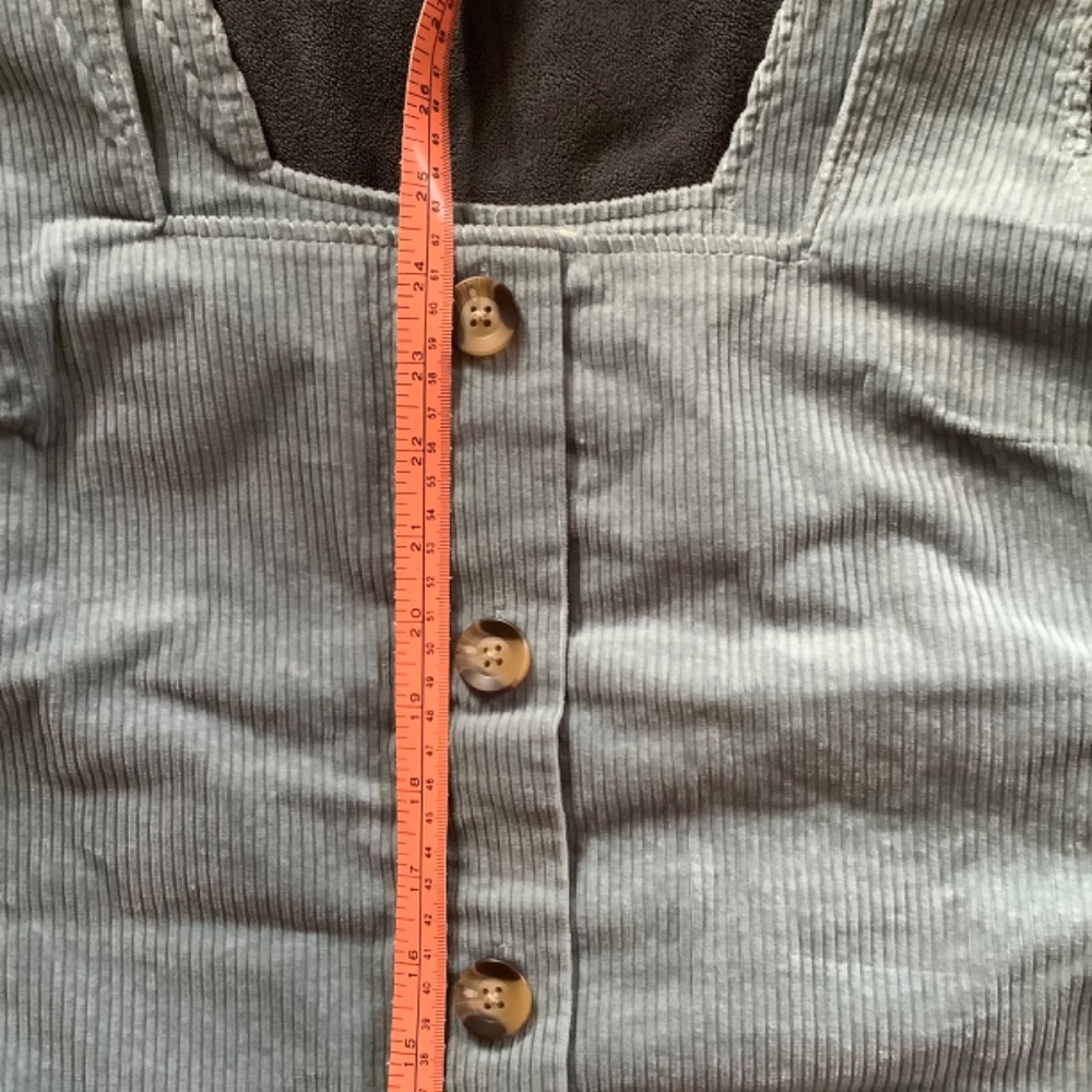 Whimsy + Row Light Blue Button-Front Mini Dress - Picture 10 of 10
